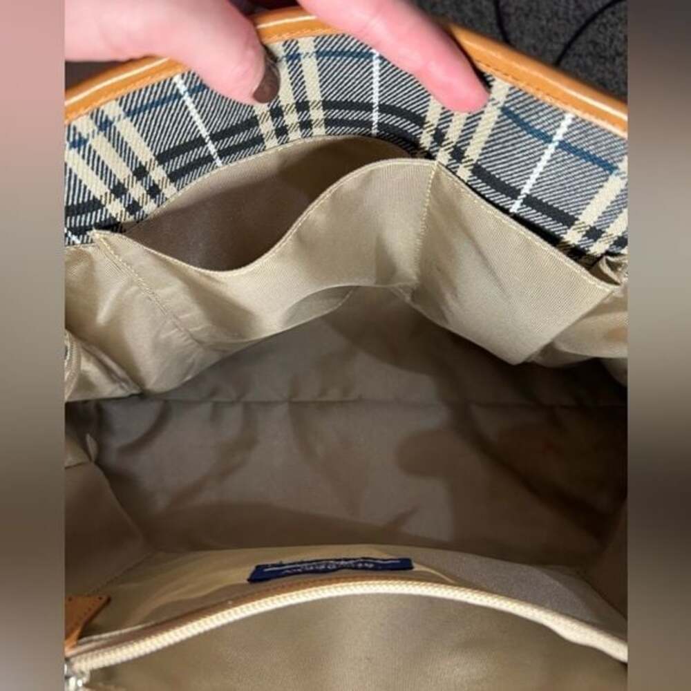 Burberry Authenticated Blue Label Canvas Tote Bag - Picture 11 of 16